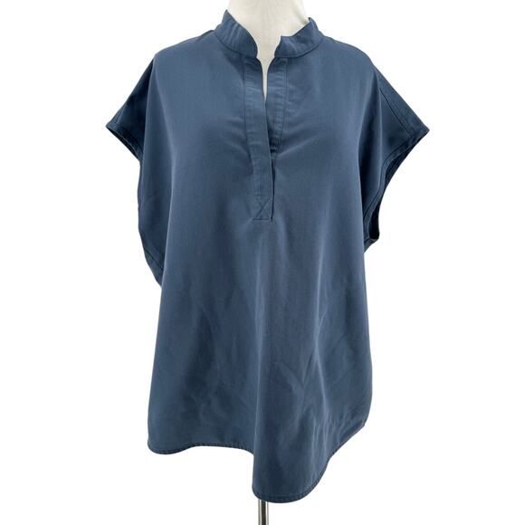 Figs Tops - FIGS Women's Navy Blue Short Sleeve Rafaela Oversized Scrub Top Size XL